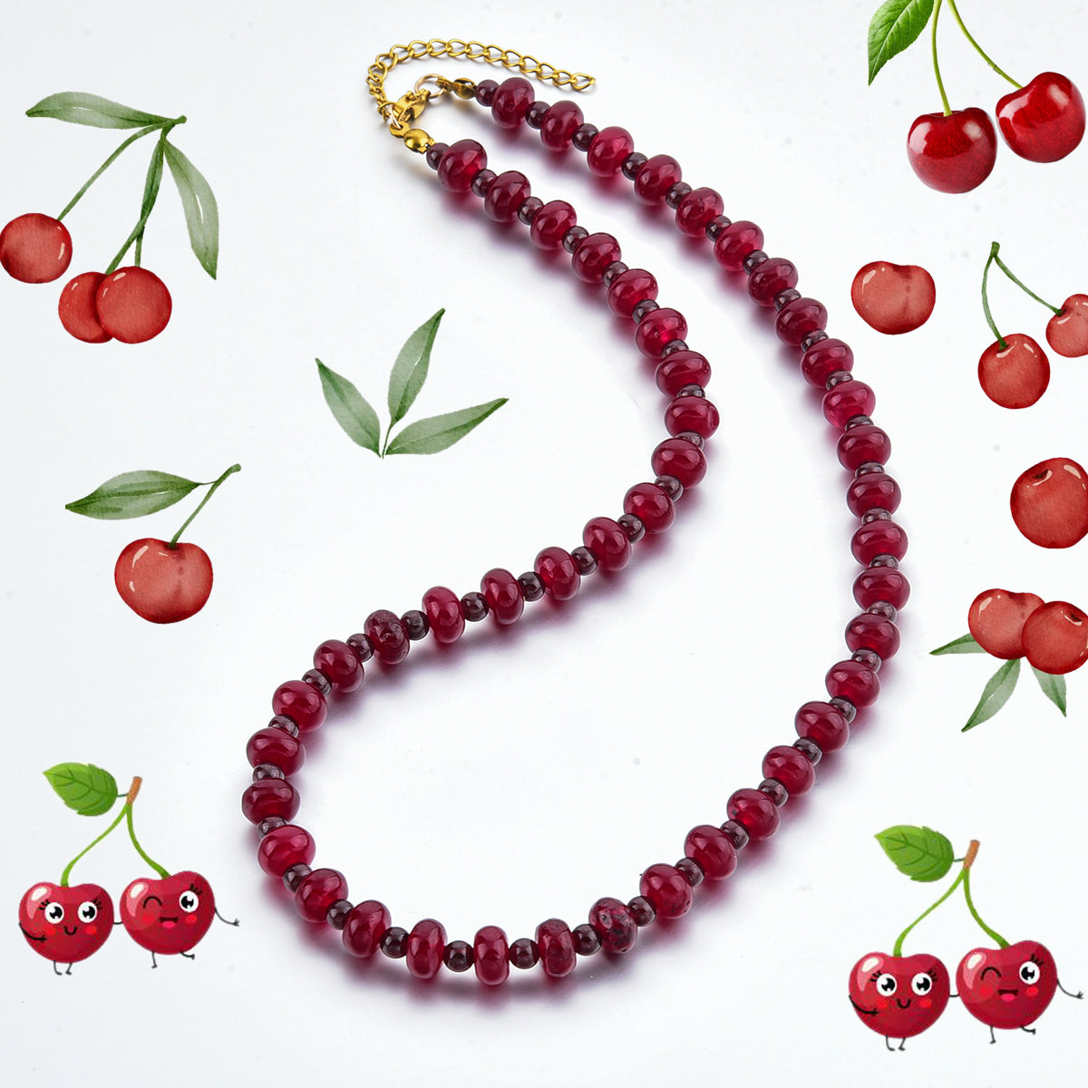 Gemstone Beads Fruit Necklace