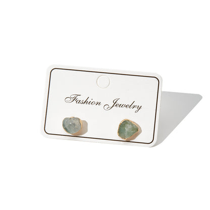 raw stone earrings