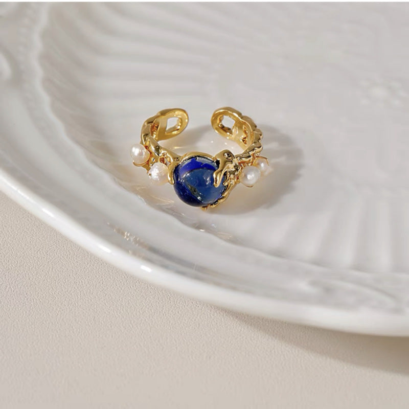 baroque blue ring