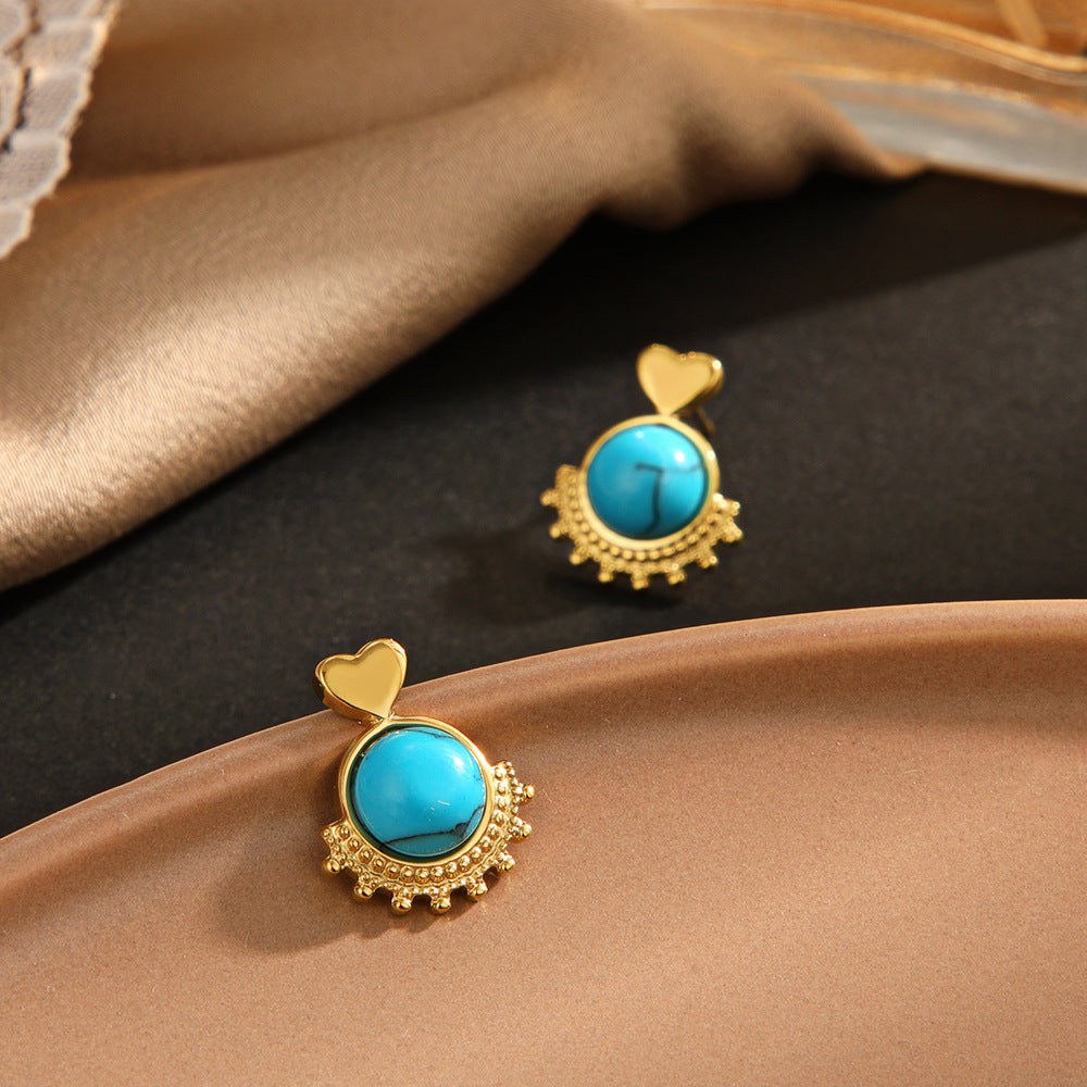 Heart Turquoise Earrings