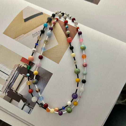 Assorted Color Gemstone Necklace
