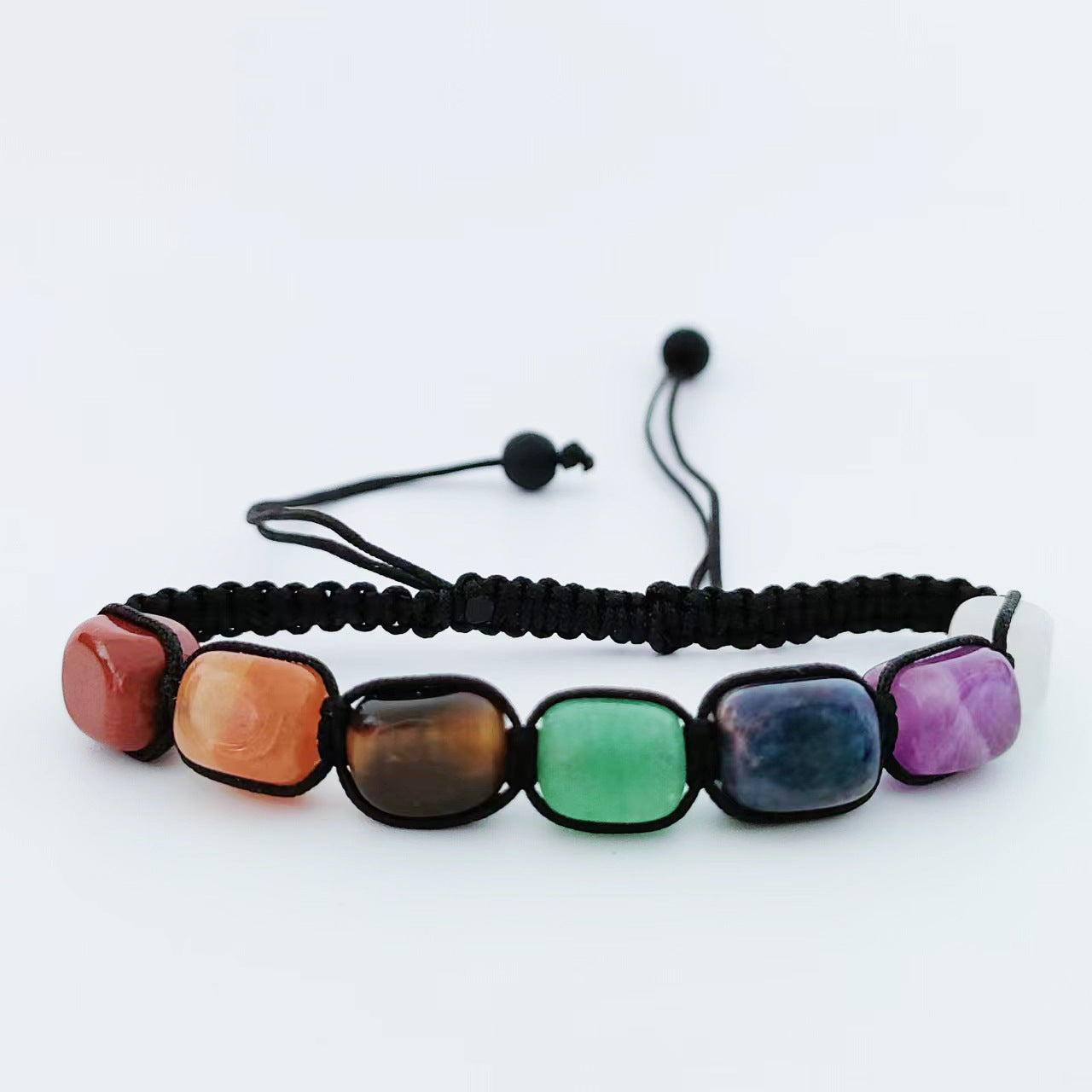 Chakra Yoga energy stone braided bracelet