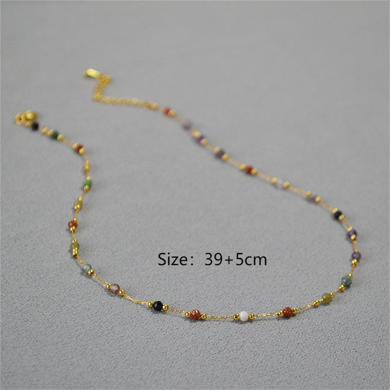 Mixed Gemstone Necklace Bracelet Set