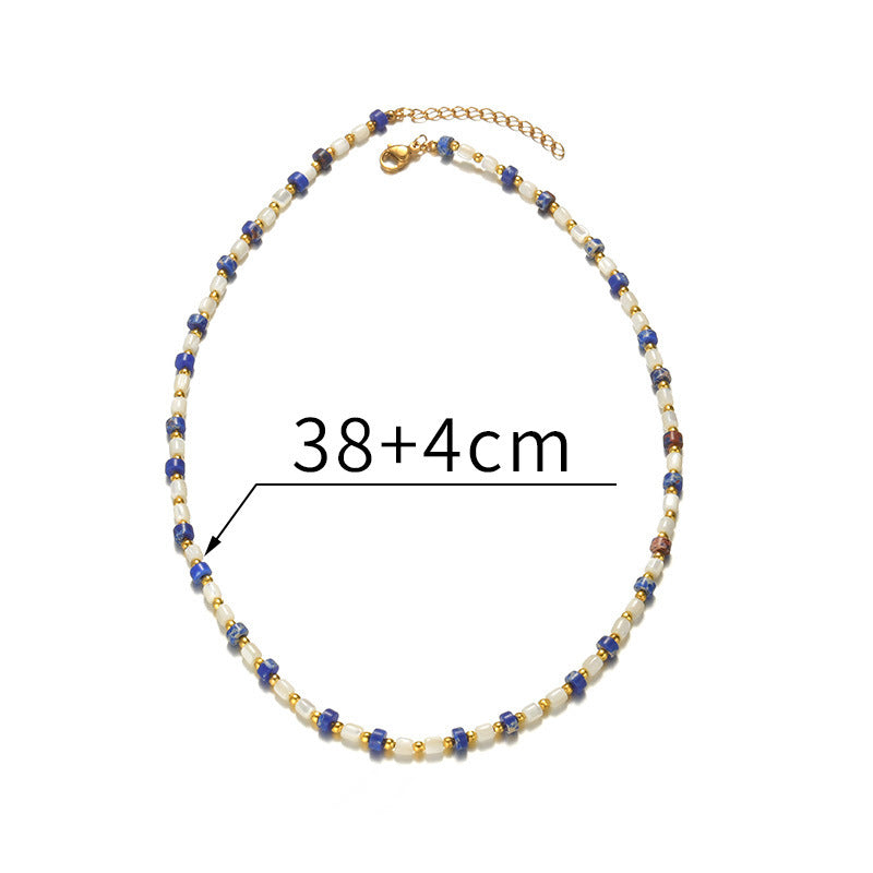 Shell Decor Gemstones Necklace