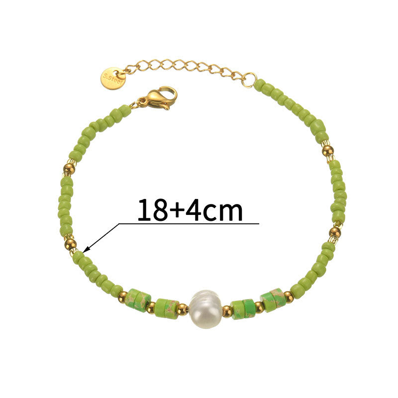 Natural Pearl Stone Color Bracelet