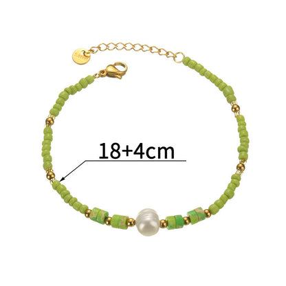 Natural Pearl Stone Color Bracelet