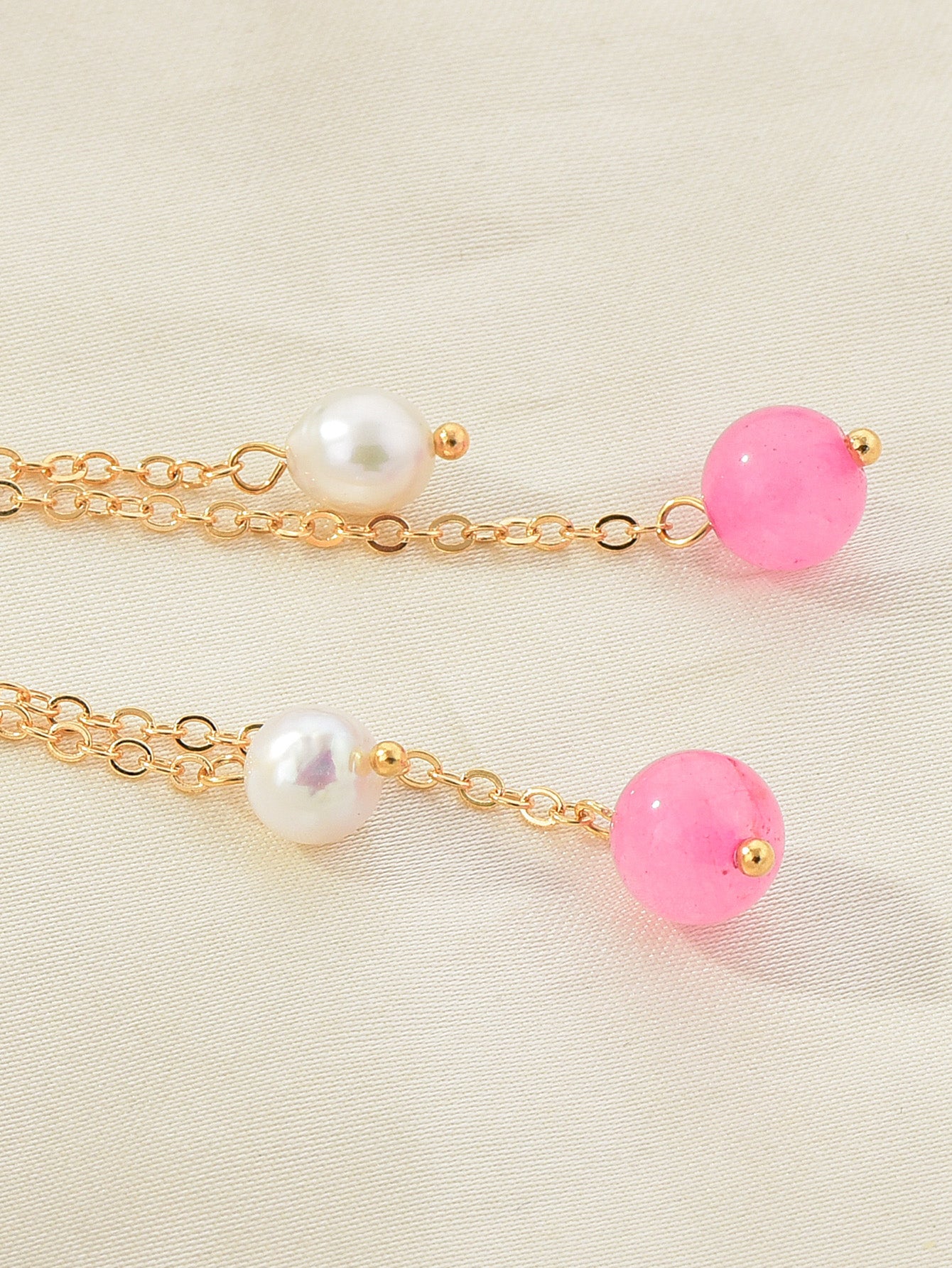 Stainless Steel Chains Pearl Earring