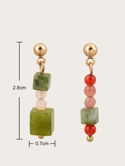 Vegetable Jade Women's Crystal Earrings