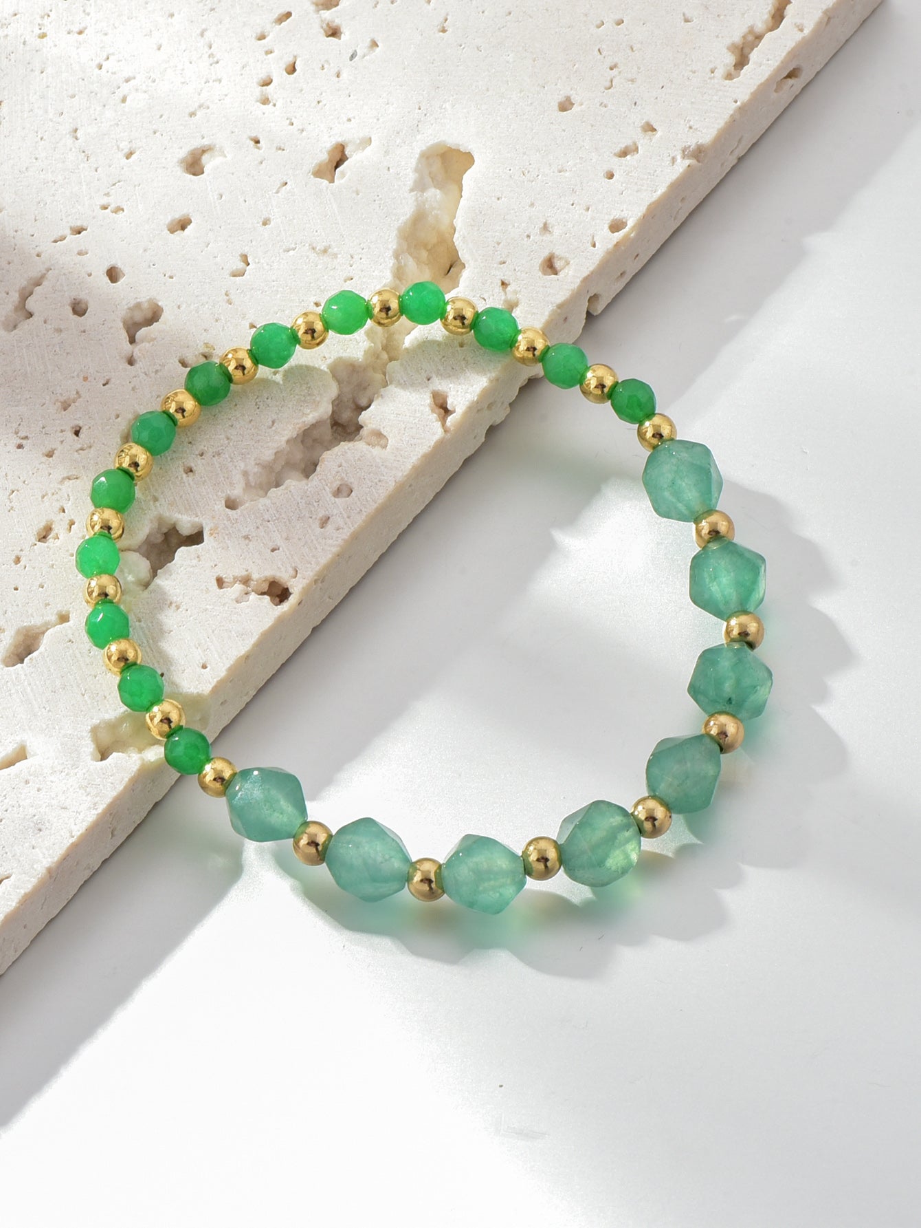 Faceted Green Aventurine Bracelet