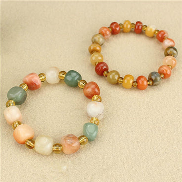 Colorful gemstone beaded bracelet