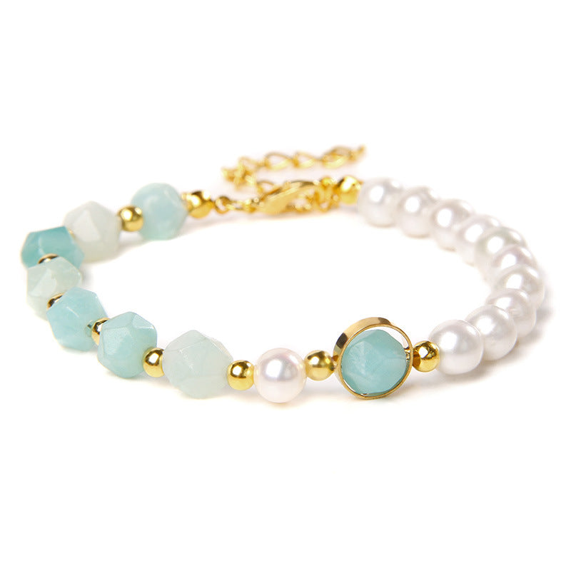 Natural Gemstone Pearl Bracelet