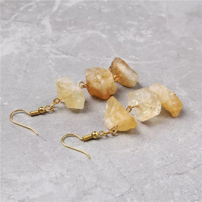 Wholesale Raw Crystals Healing Stones Earrings