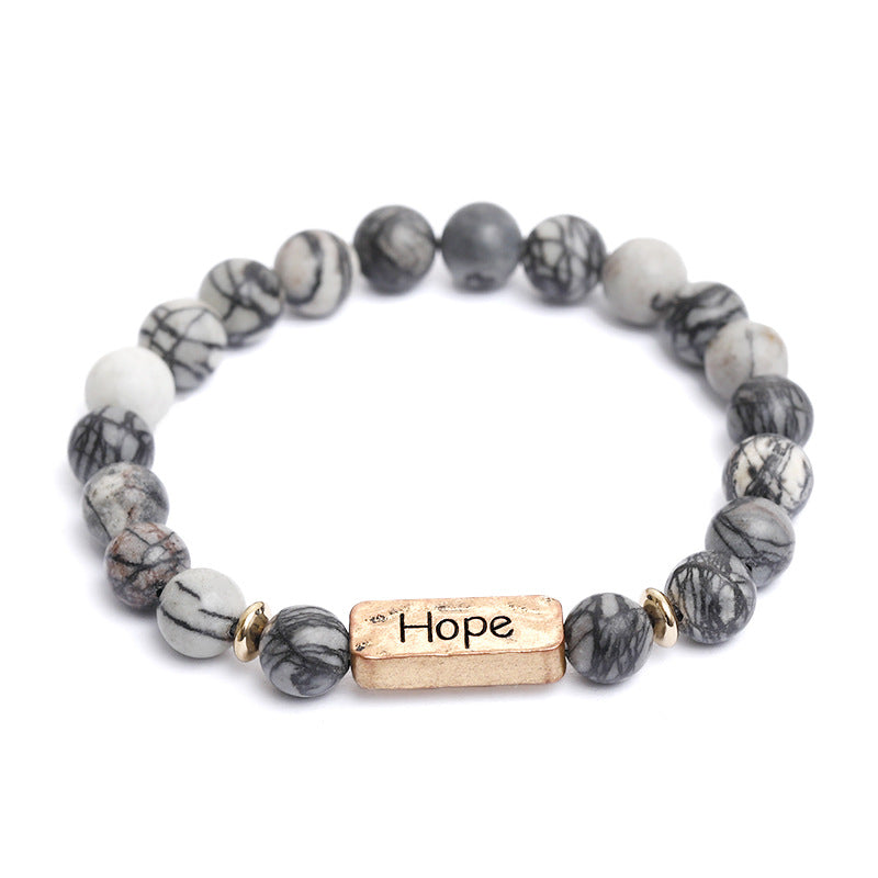 Wholesale Stone Beads Bracelet Hope